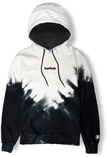 Twitch V Tie Dye Hoodie - White/Black Small