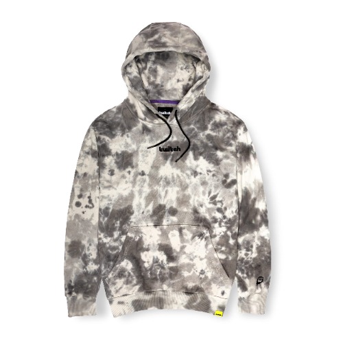 Twitch Tie Dye Signature Hoodie - Heather Grey Medium