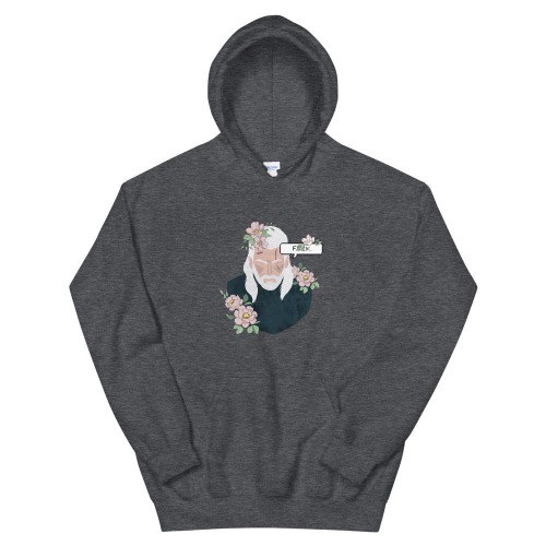 Floral Witcher | Unisex Hoodie | The Witcher - Dark Heather / M