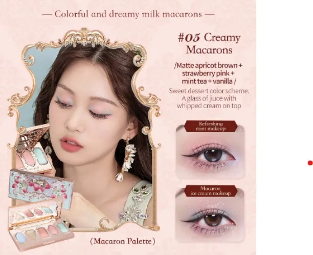 Flower Knows Strawberry Rococo Series Five-Color Eyeshadow Palette