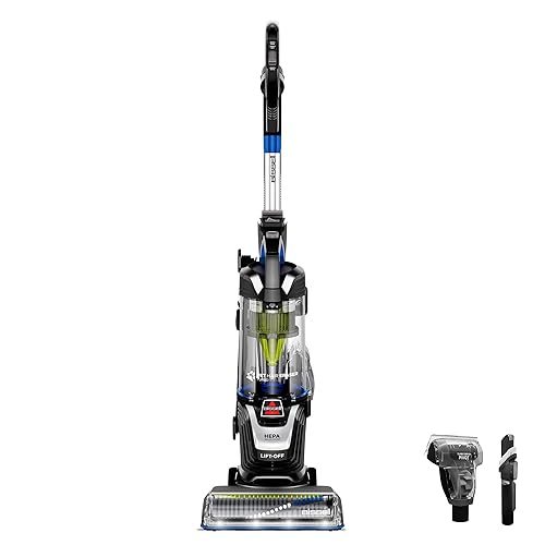 BISSELL Pet Hair Eraser Turbo Lift-Off Vacuum, w/ Self-Cleaning Brush Roll, HEPA Filtration, Powerful Pickup with TurboBrush Pivot Tool & LED-lit dusting & Crevice Tool, 3774F - Pet Hair Eraser Turbo Lift-Off