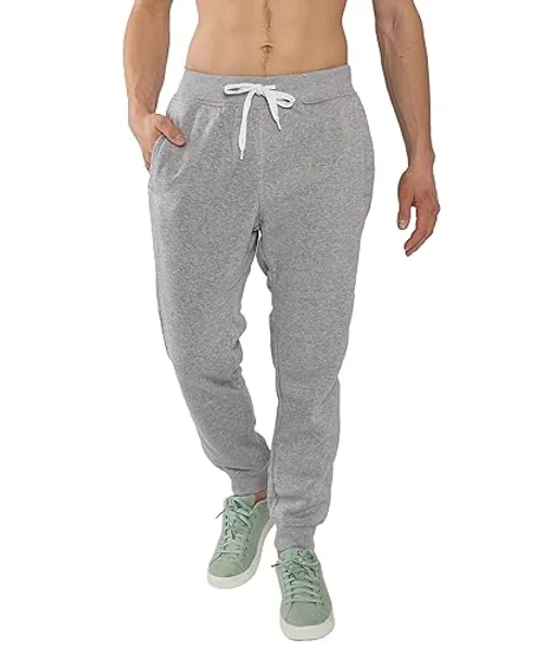 Southpole Men's 1570 Basic Active Fleece Jogger Sweatpants - Medium - Heather Grey a