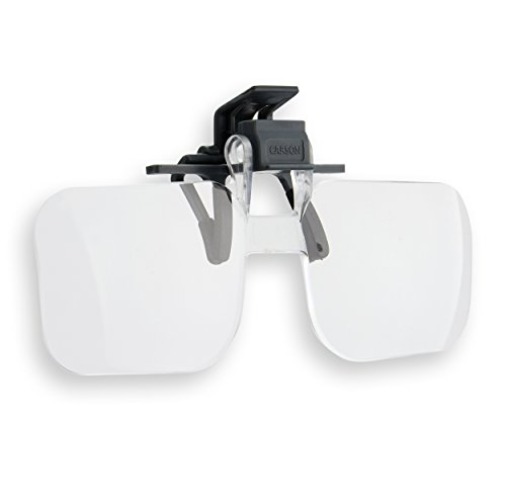 Carson Clip and Flip 2X Power Magnifying Lenses - Clip & Flip - +4.00 Diopters (2x Power)