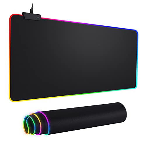 RGB Mousepad Led Mouse Pad, Large Mouse Pad,Led and Big Mouse mat - Black