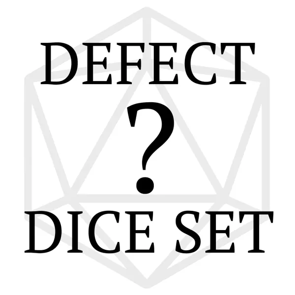 Random Minor Defect Dice Set, Mystery 7-Piece Defective Polyhedral Dice Set for Dungeons and Dragons, Patherfinder, TTRPGs,