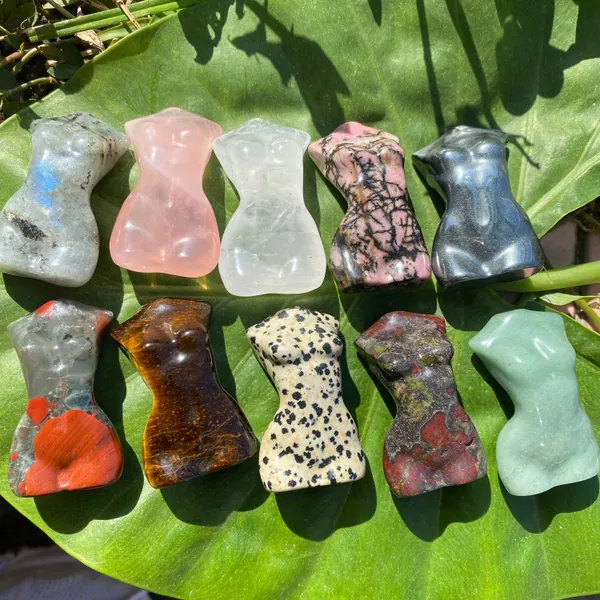 2 Inches Crystal Lady Model, Crystal Goddess, Crystal Female Body, Rose Quartz, Clear Quartz, Labradorite, Healing Crystal