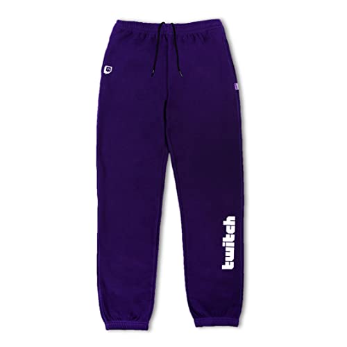 Twitch Ultrasoft Cozy-Lined Jogger Sweatpant - Small - Purple