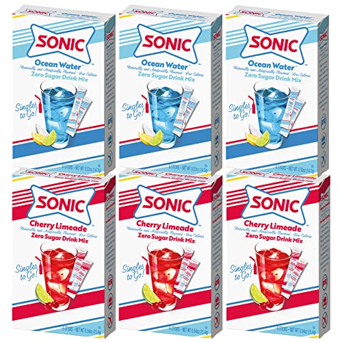 Sonic Singles to Go Variety Pack (Variety Pack - 6 Count) - Variety Pack - 2 Flavors - 0.09 Ounce (Pack of 36)