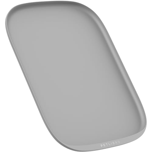 PETLIBRO Dog Food Mat, Safety Silicone Cat Food Mat for Feeder & Fountain, Waterproof Dog Bowl Mats for Food and Water, Raised Edge Spill Protection Floor, Dishwasher Safe, Cove Feeding Mat for Pets - 17.7'' x 12'' - Mist