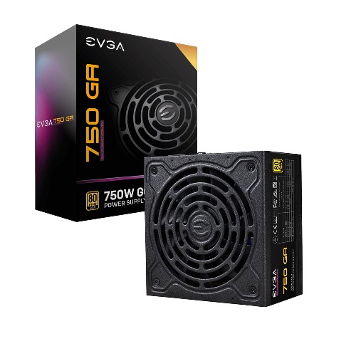 EVGA SuperNOVA 750 GA, 80 Plus Gold 750W, Vollständig Modular, Eco Mode, 10 Jahre Garantie, Beinhaltet Power ON Self Tester, Kompakte 150 mm Größe, Netzteil 220-GA-0750-X2 - EVGA SuperNOVA 750 GA