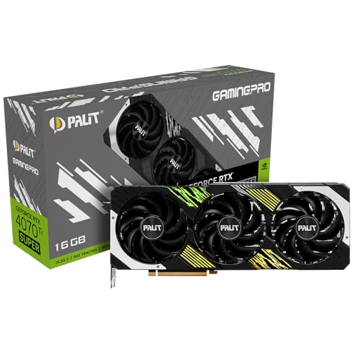 Palit GeForce RTX 4070 Ti SUPER 16GB GamingPro - 16GB GDDR6X, 1x HDMI, 3X DP Black