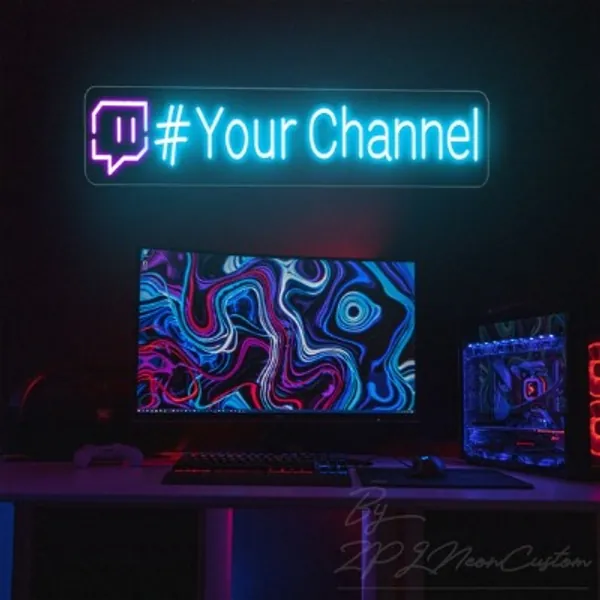 Custom Twitch Username Neon Sign Led Gamer Tag Wall Decor | Etsy
