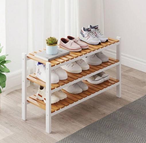 ✨ Bamboo Shoe Rack Organizer