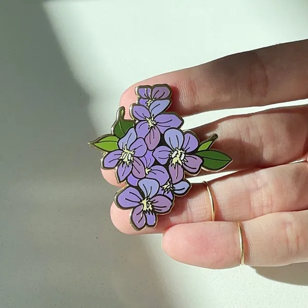 Violet Enamel Pin