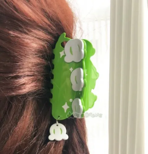 🌿 Lily of the Valley Dangle Hair Claw