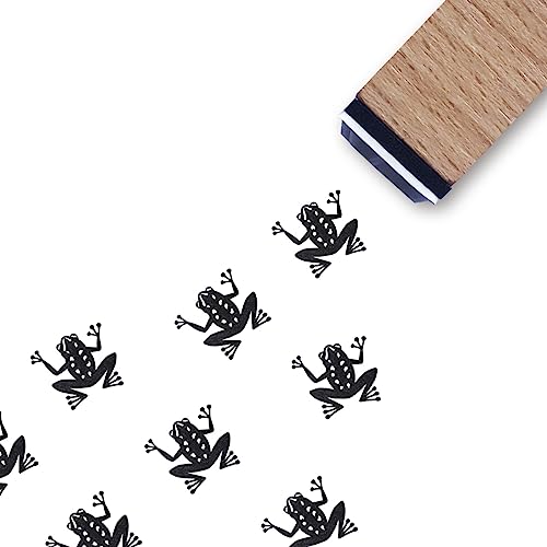 Frog Rubber Stamp, 3/5 Inch Small Mini Stamp for Scrapbooking Card Making Planner