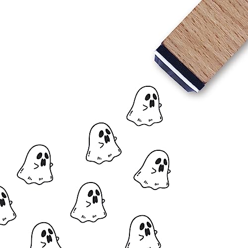 Ghost Rubber Stamp, 3/5 Inch Small Mini Halloween Stamp for Scrapbooking Card Making Planner