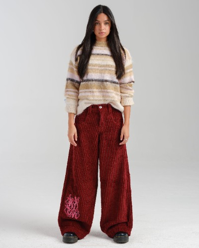 W Rollin. 26". 2 Wale Corduroy. Burgundy. 