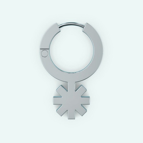 Asterisk Earring - Silver / Single