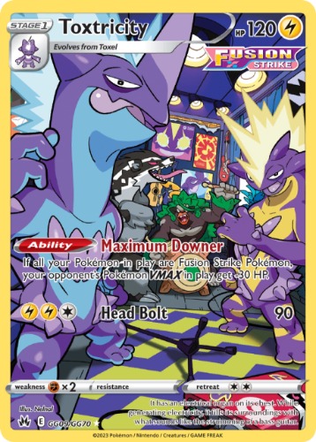 Toxtricity GG09/70 - Crown Zenith Galarian Gallery Holofoil