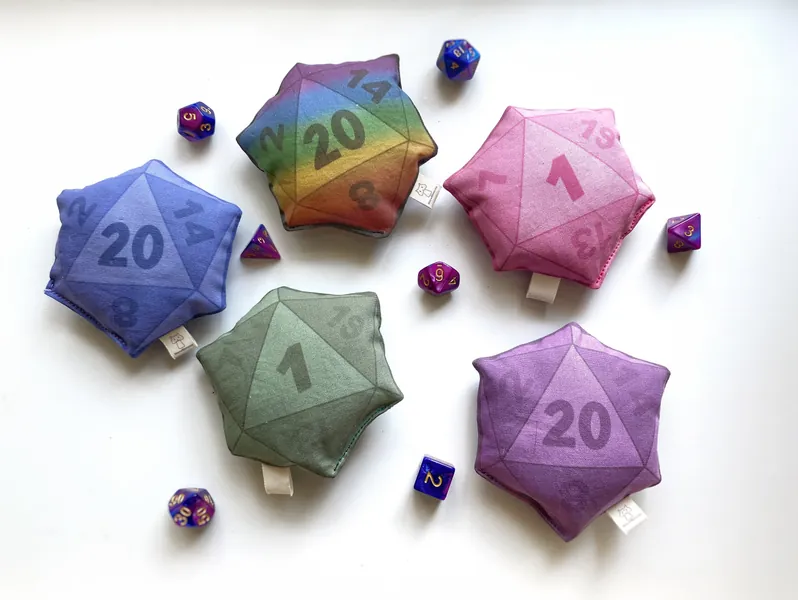 Catnip D20 Dice, DND RPG Cat Toy