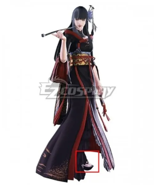 Final Fantasy XIV Yotsuyu Goe Brutus Black Shoes Cosplay Boots