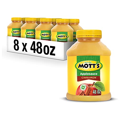 Mott's Cinnamon Applesauce, 48 oz jar (Pack of 8) - Cinnamon - 48 Fl Oz (Pack of 8)