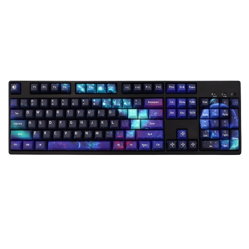 JSJT Keycaps KCA Profile Starry Sky Keycaps Full 139 Keys PBT Dye Sublimation Custom Keycap Set for ANSI/ISO Layout 64/68/87/96/104/108 Cherry MX Switch Mechanical Gaming Keyboard - Starry Sky
