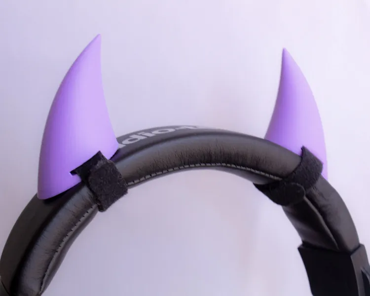 Horns Demon for Headset Headphones (Pastel Purple)