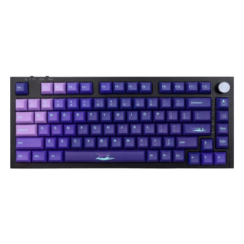 JSJT Custom Keycaps Full 139 Keys Gradient Purple Keycaps KCA Profile Keycaps PBT Dye Sublimation Key Caps for ANSI/ISO Layout 61/68/104/108 Cherry MX Switch Mechanical Keyboard - Purple Gradient