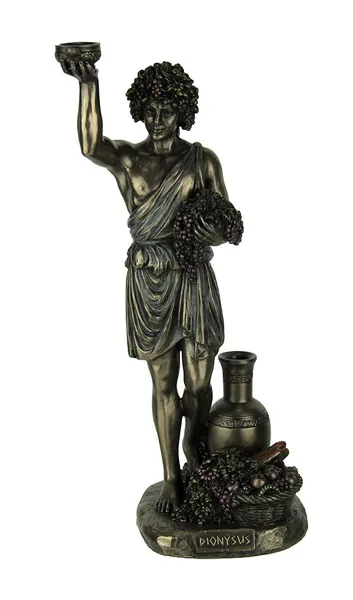 Veronese Design Resin Statues Dionysus Greek God of Wine and Pleasure Bronze Finished Statue 4.25 X 10.75 X 3.5 Inches Bronze