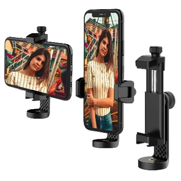Anozer Handy Stativ Adapter Handyhalterung Stativ mit Standard 1/4" -20 Schraubenkopf für Stativ Tripod Selfie Stick Einbeinstativ Ringlicht, mit Verstellbarer Klemme für iPhone, Samsung, Huawei usw.