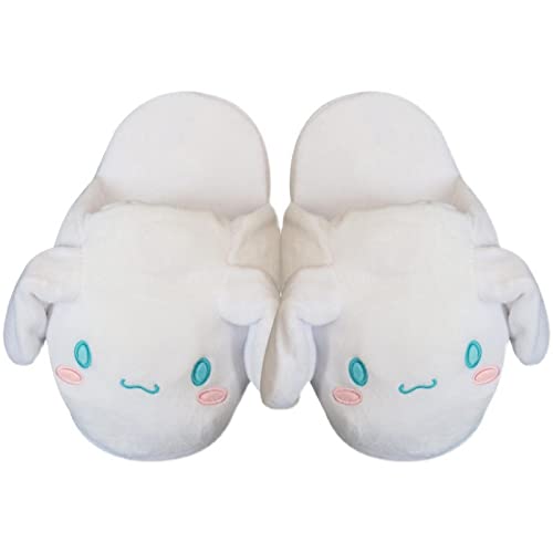 Cute Plush Rabbit Slippers, Cinnamoroll Shoes with Throbbing Ears, Super Comfy Women Memory Foam House Slippers, Soft Sole Slippers, Winter Cotton Slippers for Indoor House Outdoor - 27cm - B