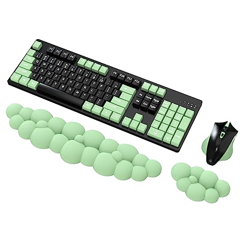 Cloud Wrist Rest for Computer Keyboard and Mouse Pad with Wrist Rest Set, Ergonomic Memory Foam Cloud Arm Rest Keyboard