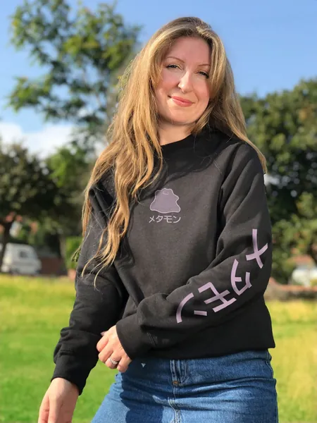 Embroidered Ditto Jumper | WITH SLEEVE | Pokémon | Unisex | Japanese | Adult Gift | Sweatshirt