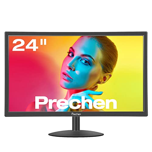 Prechen 23.8 Inch Computer Monitor 75Hz PC Display, IPS FHD 1920 x 1080P Business Screen LED Desktop Monitor with HDMI and VGA Ports, 99% sRGB, 3000:1 Contrast Ratio, VESA Compatible, Eye Care, Black - 23.8 Inch - KB-75hz