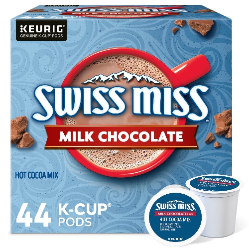 Swiss Miss Milk Chocolate Hot Cocoa, Keurig Single-Serve K-Cup Pods, 44 Count - Milk Chocolate 44 Count (Pack of 1)