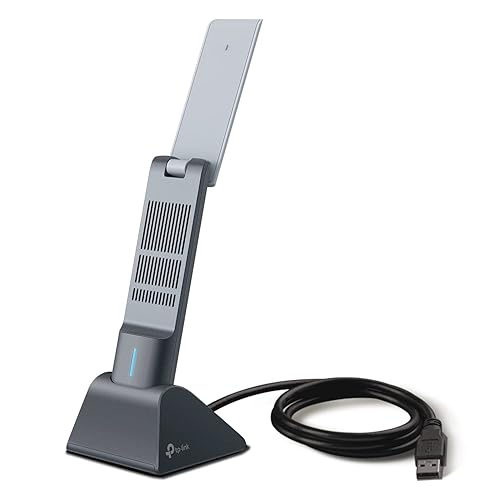 TP-Link AX1800 WiFi 6 USB Adapter for Desktop PC (Archer TX21UH) Wireless Network Adapter with 2.4GHz, 5GHz, MU-MIMO, OFDMA, High Gain Dual Band 5dBi Antenna, WPA3, Supports Windows 11/10 - AXE1800, WI-FI 6