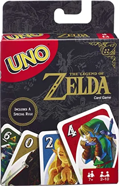 Mattel Games UNO The Legend of Zelda Card Game for Family Night with Graphics from The Legend of Zelda & Special Rule