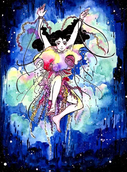 Princess Jellyfish Tsukimi Watercolor Print