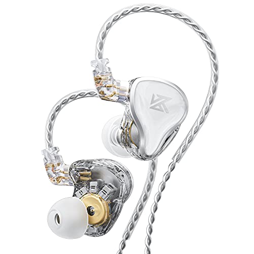 KZ ZAS 16-Unit Hybrid High-Frequency 7BA+10mm Dual DD HiFi Stereo Sound Earphones Noise Cancelling Earbuds(White,No Mic) - No Mic - ZAS White, No Mic
