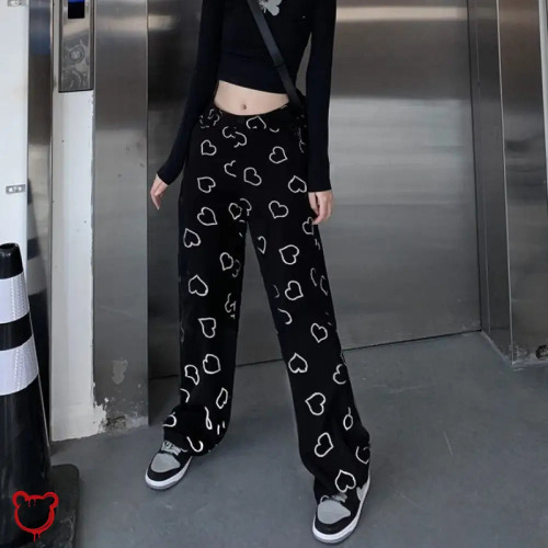Heart Pants - Black / M