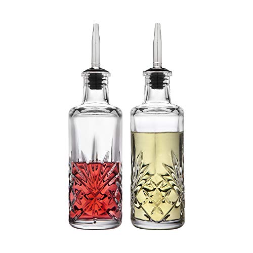 Godinger Oil and Vinegar Dispenser Cruet Set, Condiment Pourer Bottle - Dublin Collection - 2 pcs