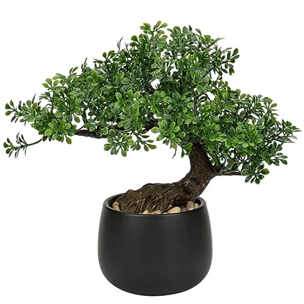 Artificial Bonsai Tree Juniper Faux Plants Indoor Fake Plants Decor with Ceramic Pots for Home Table Office Desk Bathroom Shelf Bedroom Living Room Farmhouse Decorations