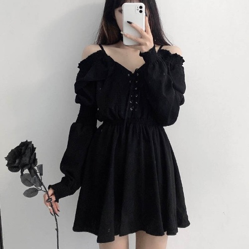 Slouchy Goth Dress - XL
