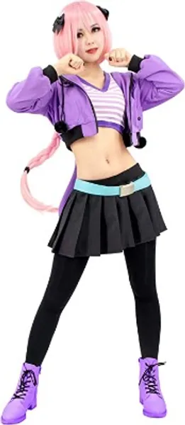 Amazon.com: C-ZOFEK Women's Astolfo Cosplay Outfit Costumes with Belt and Headwear (Large) : Clothing, Shoes & Jewelry