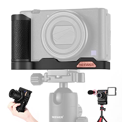 NEEWER Camera Handle Grip Bracket Compatible with Sony ZV-1 Camera, ZV1 Camera Base Mount Bracket with Base Microphone/Fill Light Cold Shoe Mount, Support Vertical Tripod Mount Vlog Accessories- VS106