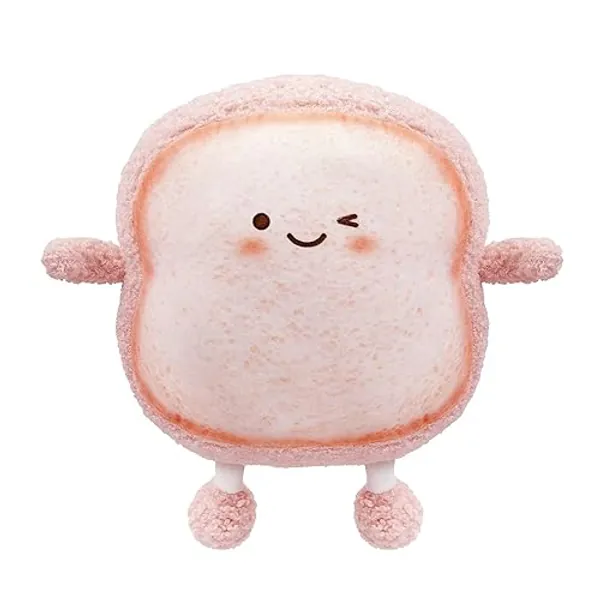 VHYHCY Toast Bread Pillow Funny Food Plush Toy Pillows Small Cute Stuffed Plush Toast Sofa Pillow (Toast ​​Bread, Pink) - Cute - Small