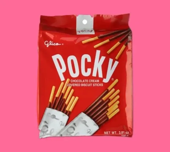 Glico Pocky, Chocolate Cream Covered Biscuit Sticks (9 Individual Bags), 4.13 oz