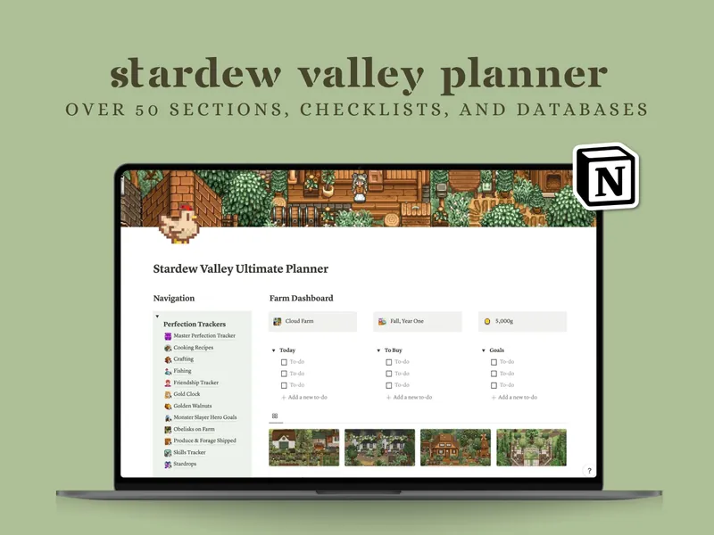 Stardew Valley | Notion Planner 